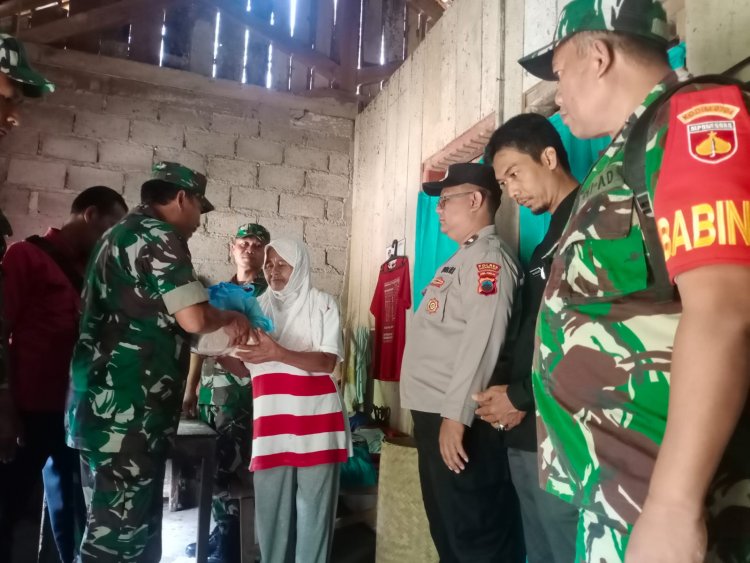 Babinsa dan Bhabinkamtibmas Bersatu dalam Baksos Pembagian Sembako